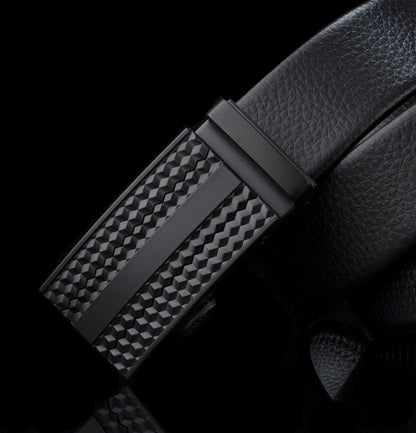 Men’s Fashion Casual Two-Layer Leather Belt | High-Sense "Comfort Click" Ratchet Belt | Trendy Minimalist Automatic Buckle Waistband | Luxury-Label Statuesque Men’s Accessory | 2026 High-Fashion Radiant Urban Essential