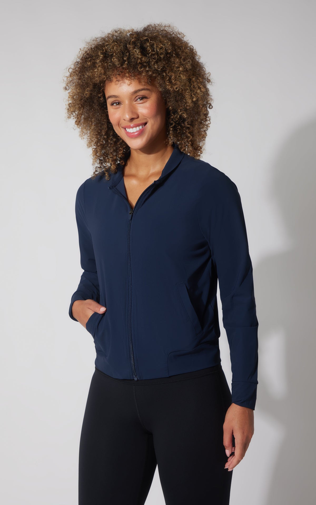 90 Degree by Reflex Warp Intown Full Zip Bomber Jacket
