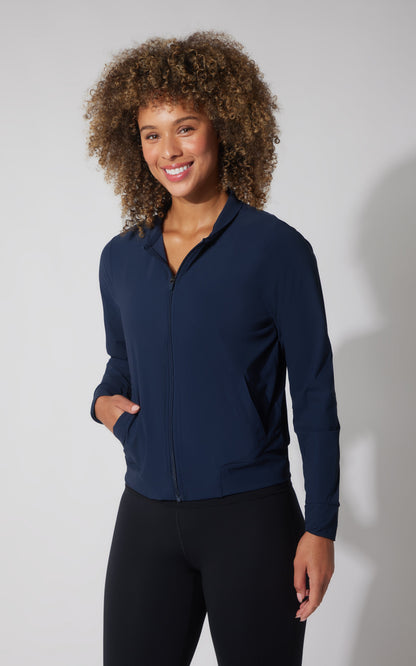 90 Degree by Reflex Warp Intown Full Zip Bomber Jacket