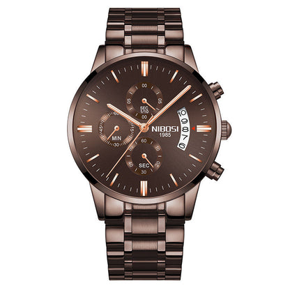 Men’s Luxury Fashion Wristwatch | Classic Business Casual Quartz Watch | Elegant Stainless Steel Men's Timepiece | Premium Waterproof Minimalist Watch for Men