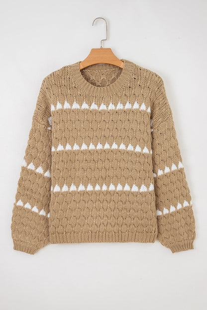 Threaded Pear Avery Puff Sleeve Baggy Sweater