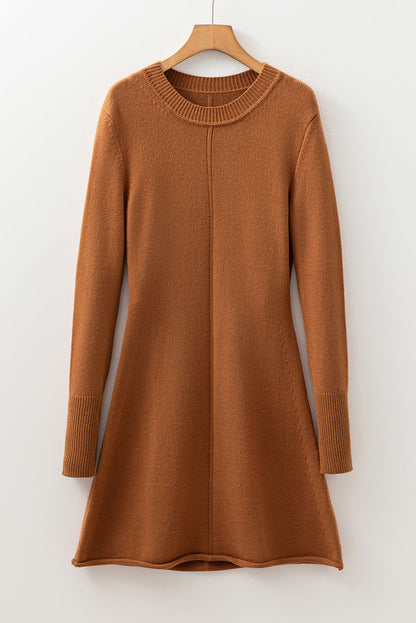 Threaded Pear Madeline Ribbed Mini Sweater Dress