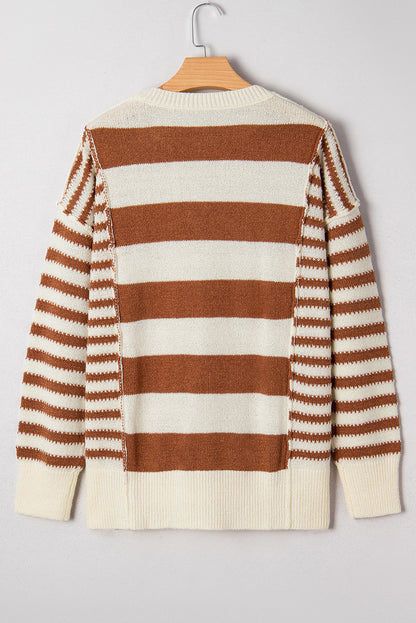 Threaded Pear Sadie Sleeve Patchwork Baggy Sweater