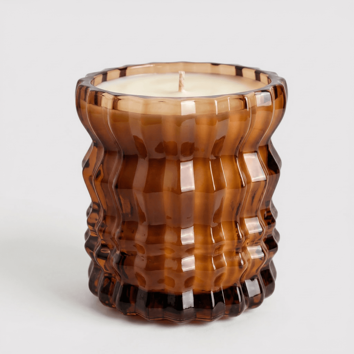 Auden Lueur Non-Toxic Candle in Textured Glass Vessel