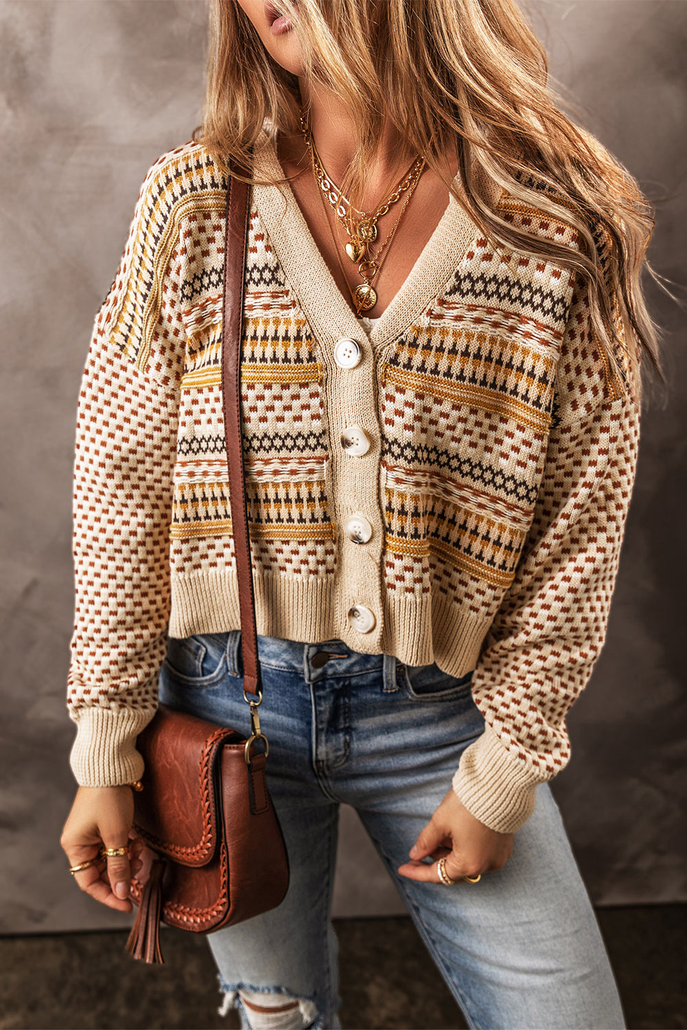 Threaded Pear Ailani Cropped Cardigan