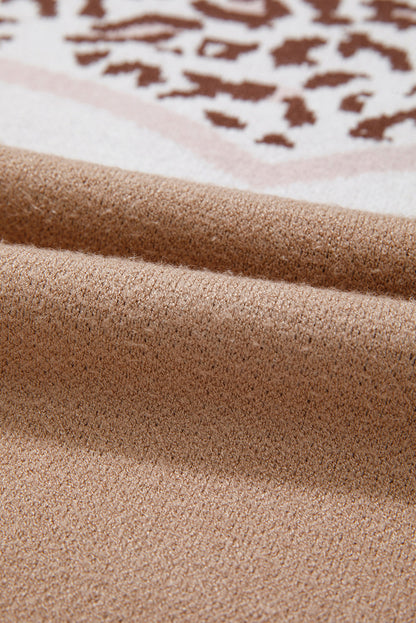 Threaded Pear Eliana Block Knit Baggy Sweater