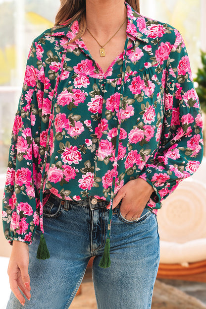 Threaded Pear Cleo Collar Puff Sleeve Blouse