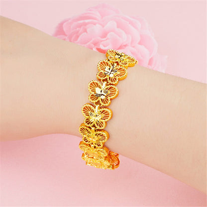 24k Goldtone Butterfly Bracelet