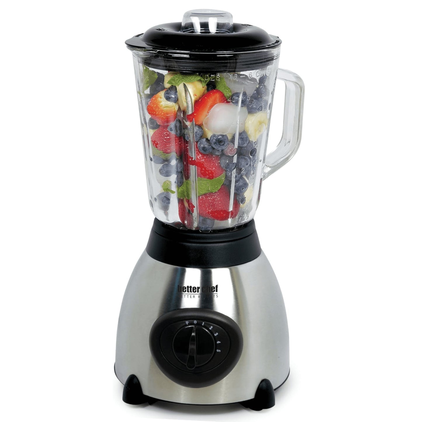 Better Chef 500-Watt 5-Speed Stainless Base Glass Jar Blender