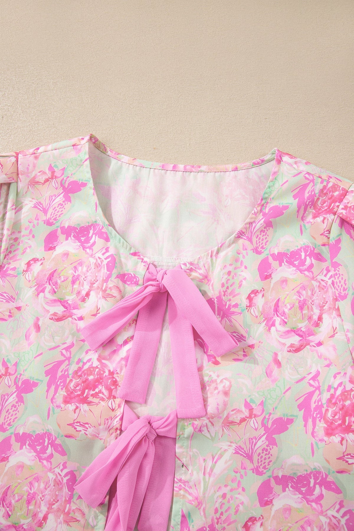 Threaded Pear Ayla Short Puff Sleeve Blouse