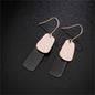 Black & Rose Goldtone Scale Drop Earring