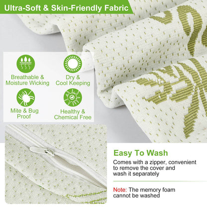 Bamboo Memory Foam Cervical Pillow – Ergonomic Neck & Shoulder Support