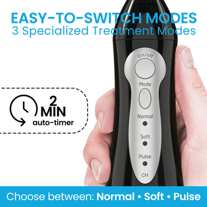 Aquasonic Black Series Toothbrush + Black Aquaflosser Bundle