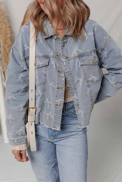 Threaded Pear Amelia Wash Raw Hem Jacket