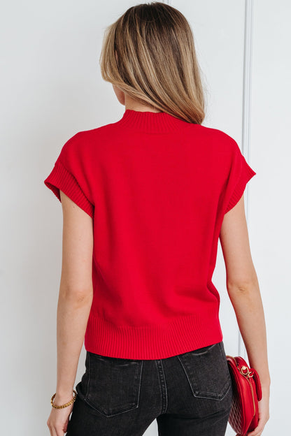 Threaded Pear Genevieve Cropped Short Sleeve Sweater