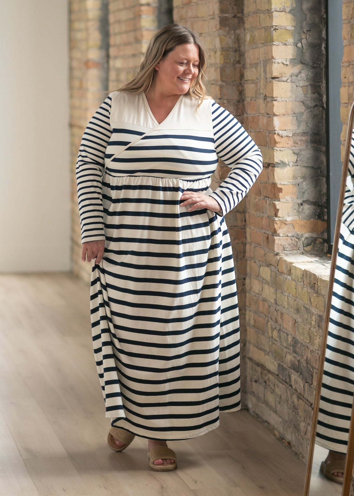 Celeste Striped Knit Maxi Dress
