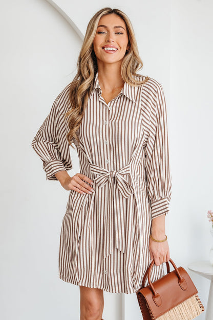 Threaded Pear Hanna Sleeve Down Mini Shirt