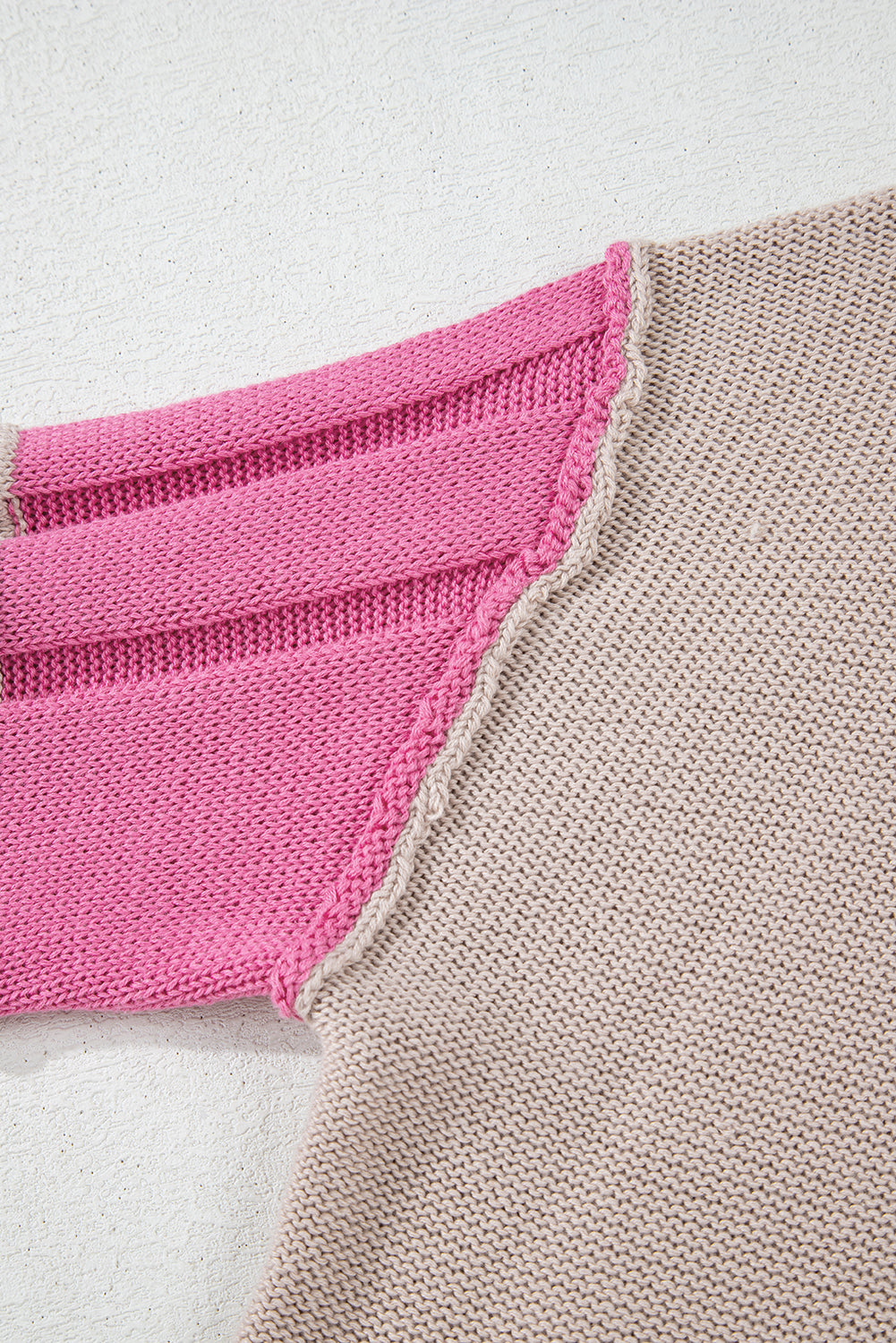 Threaded Pear Ava Colorblock Exposed Seam Sweater