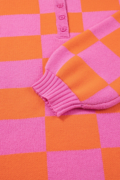 Threaded Pear Meredith Polo Collar Baggy Sweater