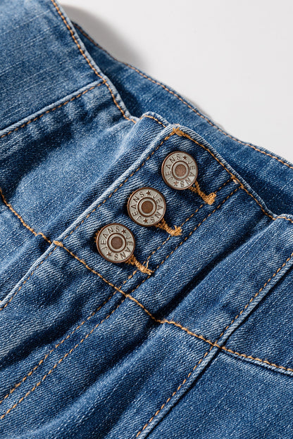 Threaded Pear Jaylani Raw Hem Flare Jeans