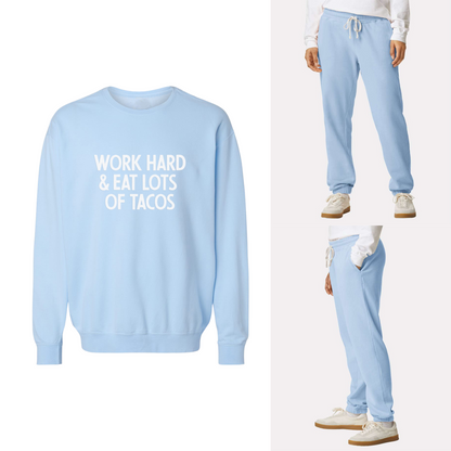 Frankie Jean Work Hard & Eat Lots Of Tacos Washed Sweatshirt