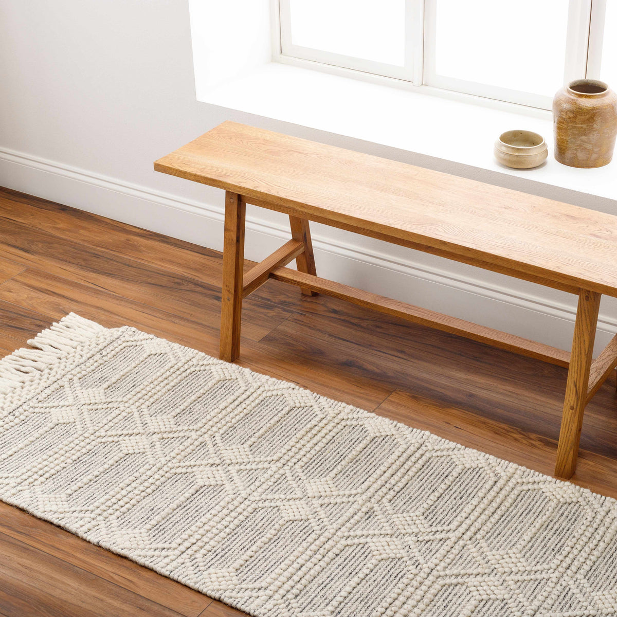 Chars Wool Rug with Tassels - Clearance