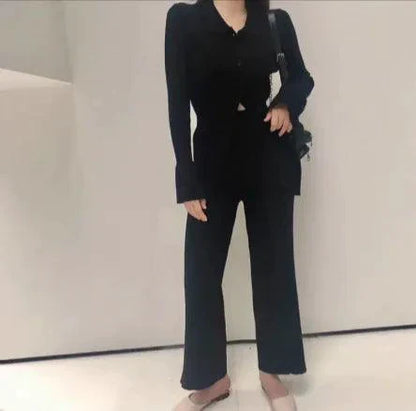 Chic Knit Collared Ensemble