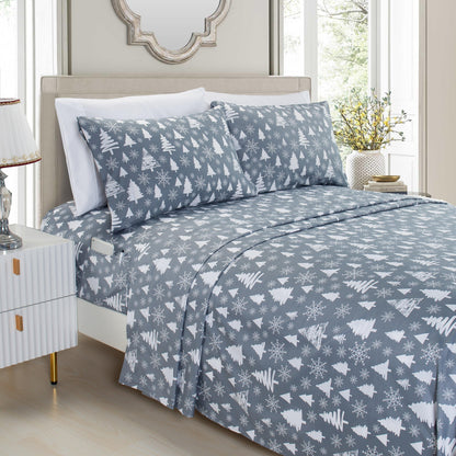 Elegant Comfort 6-Piece Christmas & Holiday Sheet Set - Soft as a Hotel Premium Quality