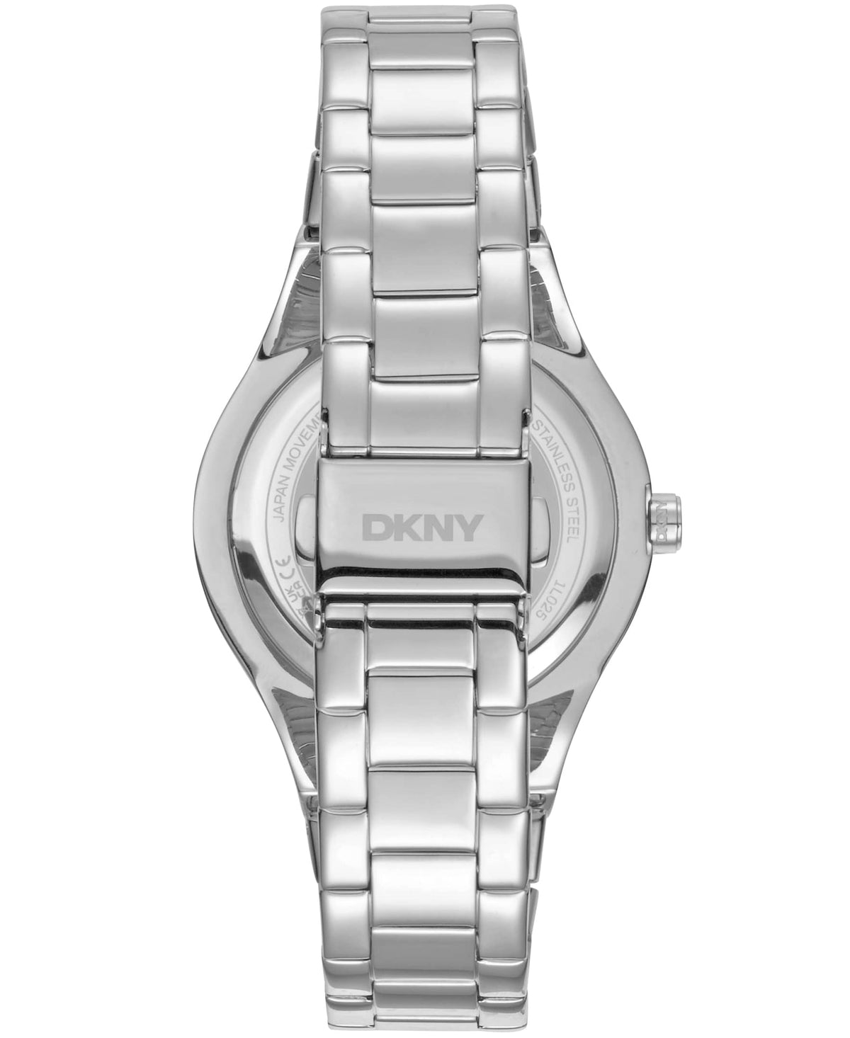 Dkny Women Watch, Silver Color Case, Silver Dial, Stainless Steel Metal Bracelet, 3 Hands, 5 Atm
