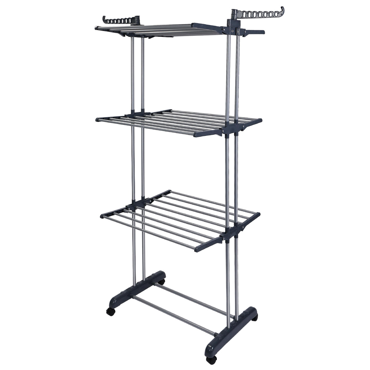 Fresh Fab Finds Clothes Drying Rack Rolling Collapsible Laundry Dryer Hanger Stand Rail Shelve
Wardrobe Clothing Drying Racks w/ Dual Side Wings