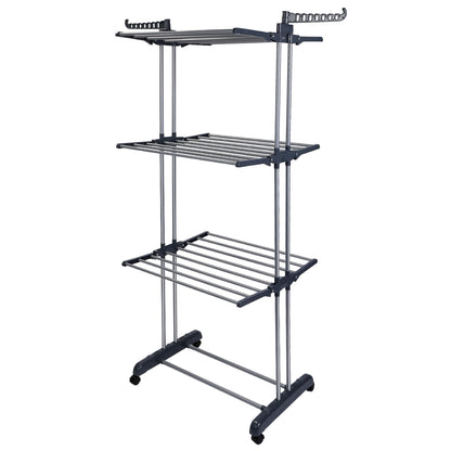 Fresh Fab Finds Clothes Drying Rack Rolling Collapsible Laundry Dryer Hanger Stand Rail Shelve
Wardrobe Clothing Drying Racks w/ Dual Side Wings