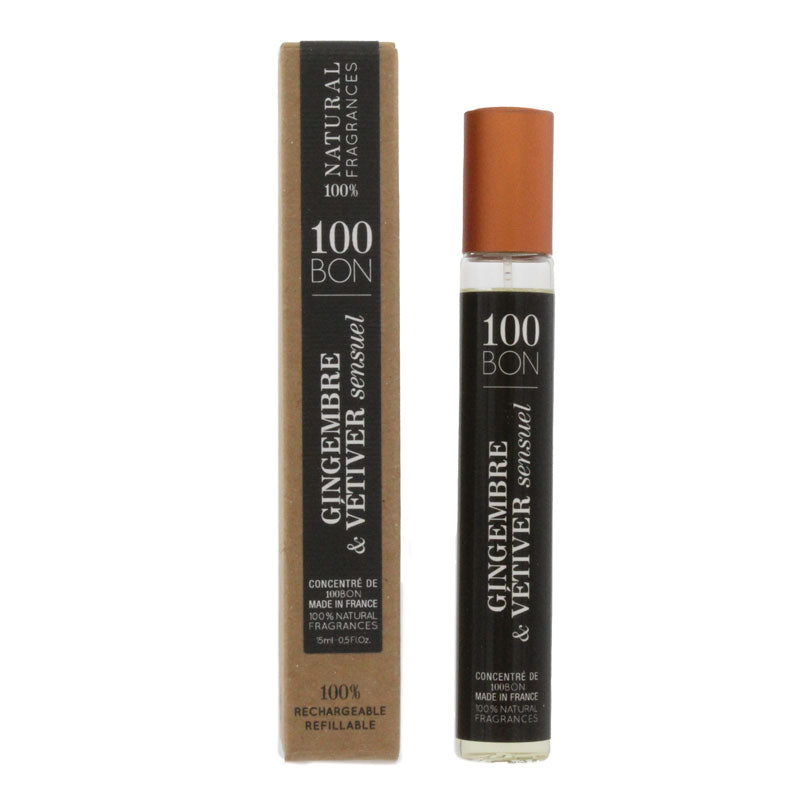 100 Bon Gingembre & Vetiver 15ml Unisex Vegan Perfume