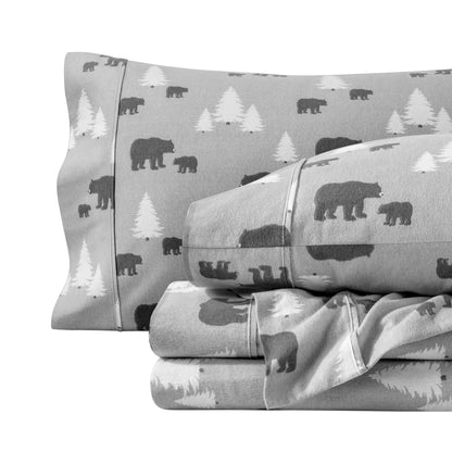 Bare Home  Double Brushed Cotton Flannel Sheet Set