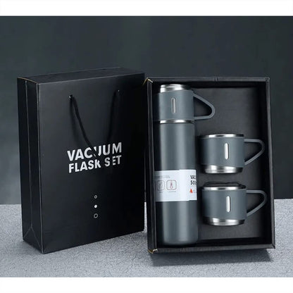 500ml Vacuum Insulated Stainless Steel Thermos with 3 Lids