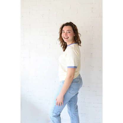 Classic Women's Ringer Tee in Navy
