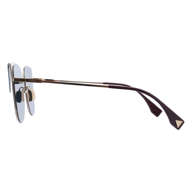 Fendi Rose Gold & Blue Square Women's Sunglasses 0191/S