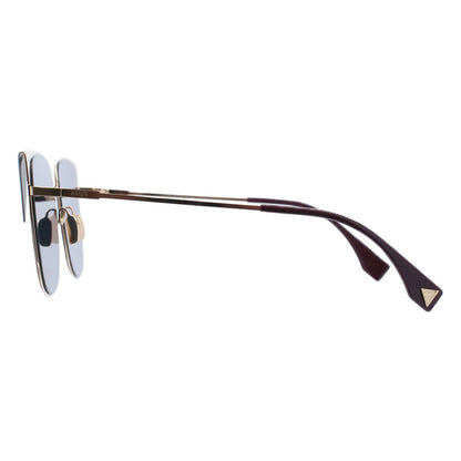 Fendi Rose Gold & Blue Square Women's Sunglasses 0191/S