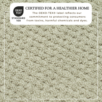 100% Cotton Checkered Jacquard Bath Towel Set - Giuliana Collection