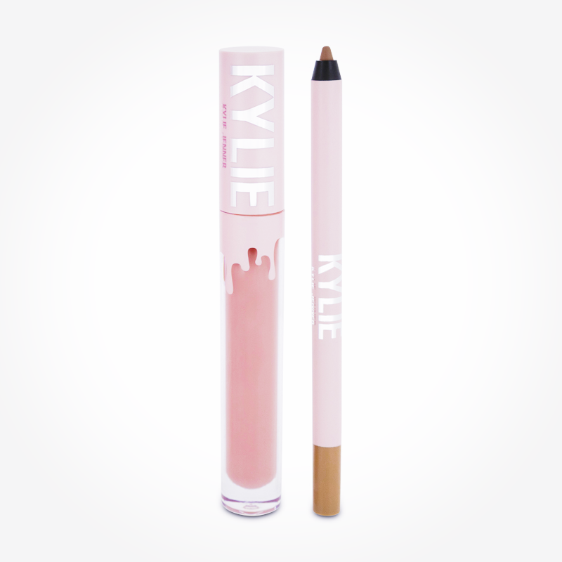 Kylie Jenner Matte Pink Liquid Lipstick & Lip Liner Kit 808 (Blemished Box)