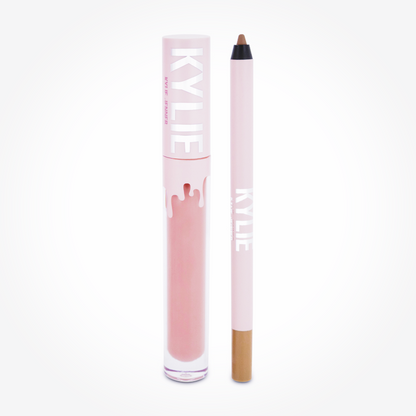 Kylie Jenner Matte Pink Liquid Lipstick & Lip Liner Kit 808 (Blemished Box)