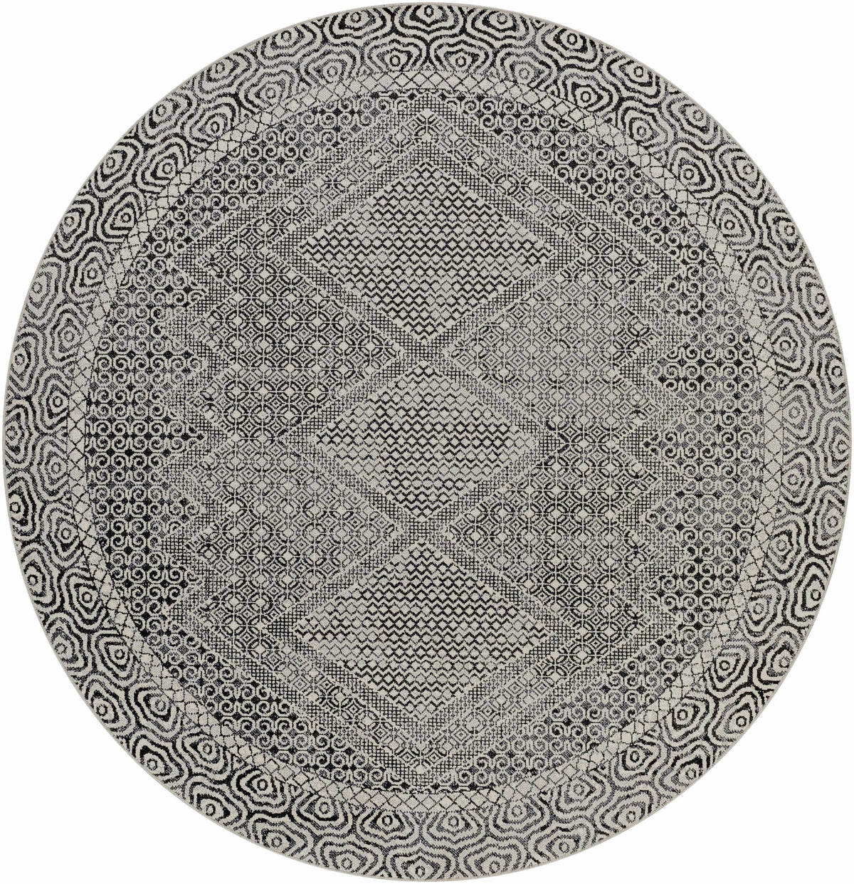 Coledale Black & White Washable Rug - Clearance