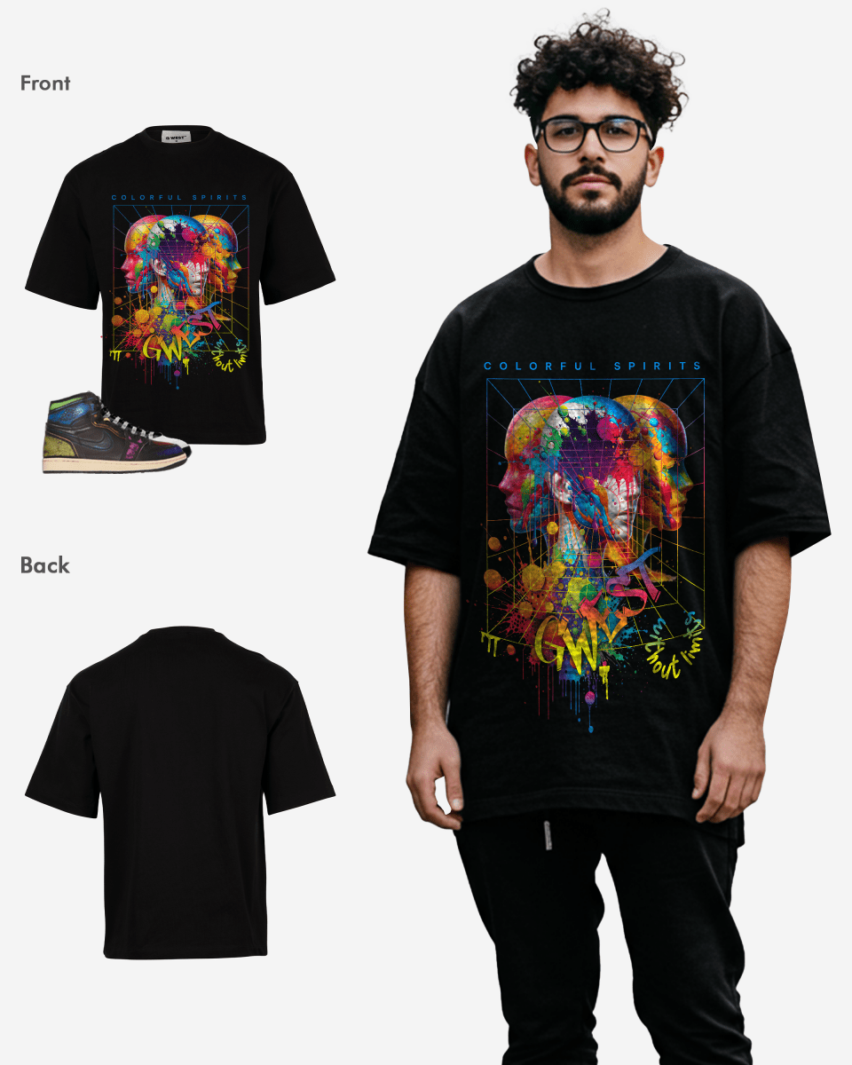 G West Colorful Spirits Oversized T-Shirt Mens