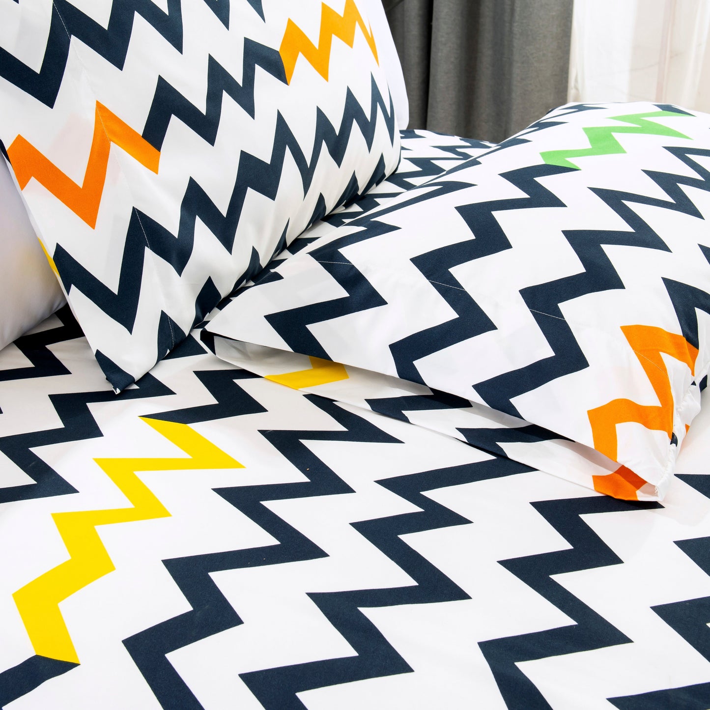 Elegant Comfort 6-Piece Chevron Pattern - Soft as a Hotel Premium Quality Sheet Set