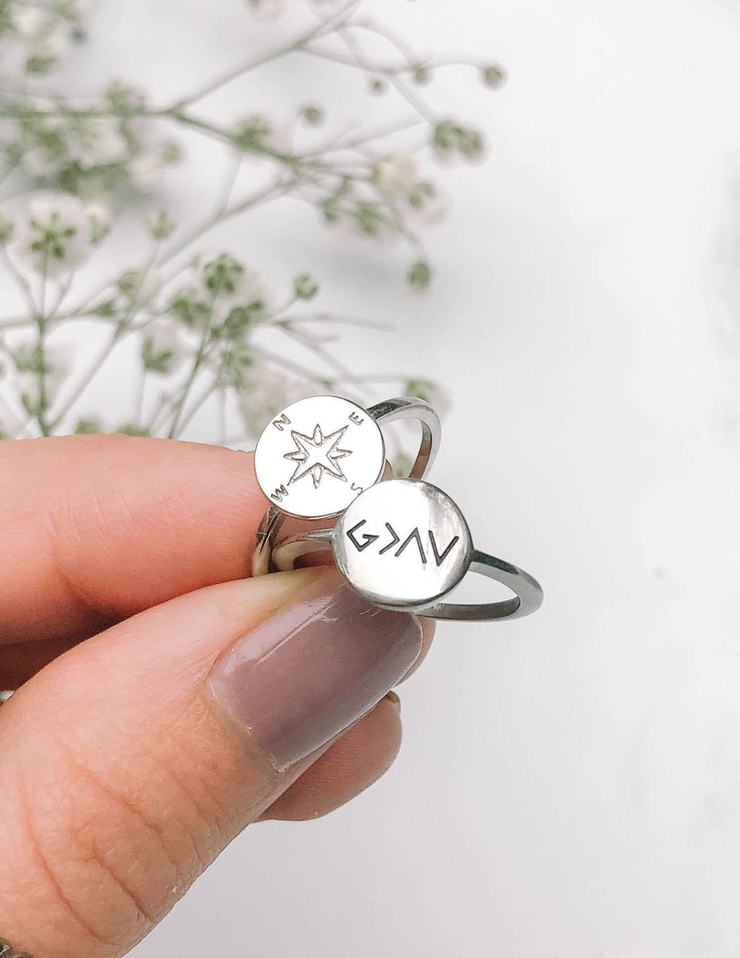 Elevated Faith Compass Ring