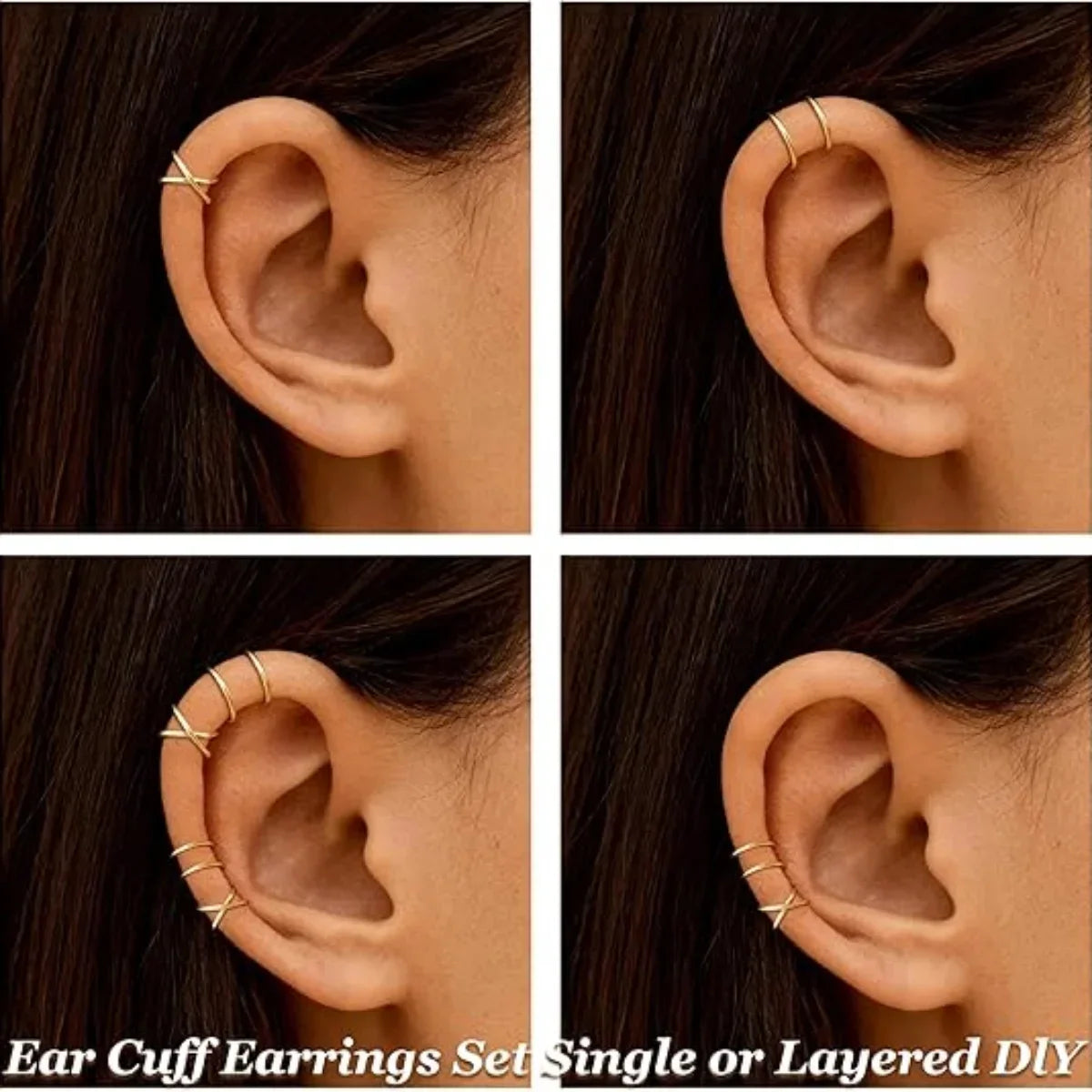 Crisscross Wrap Ear Cuff for Non-Pierced Ears