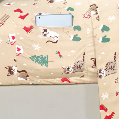 Elegant Comfort 6-Piece Christmas & Holiday Sheet Set - Soft as a Hotel Premium Quality