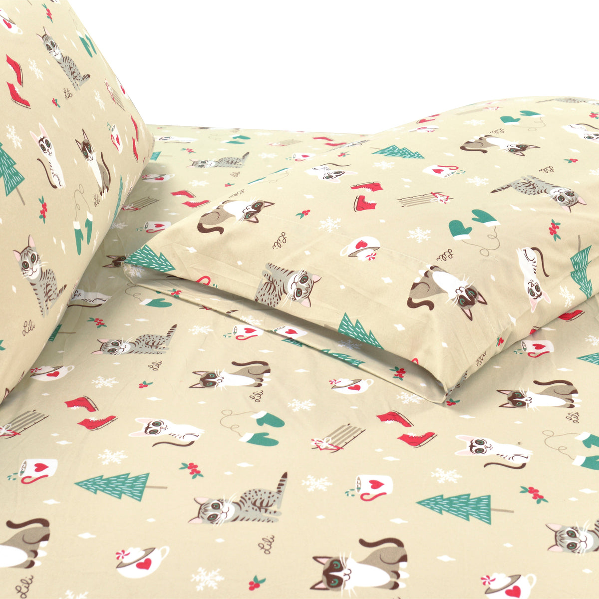 Elegant Comfort 6-Piece Christmas & Holiday Sheet Set - Soft as a Hotel Premium Quality