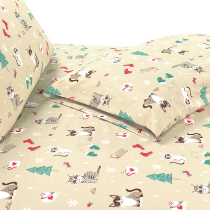 Elegant Comfort 6-Piece Christmas & Holiday Sheet Set - Soft as a Hotel Premium Quality