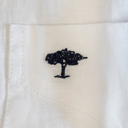 Fynch Hatton Men's Short Sleeve Linen Shirt White