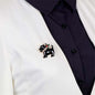 Black & Cubic Zirconia Scottie Dog Brooch